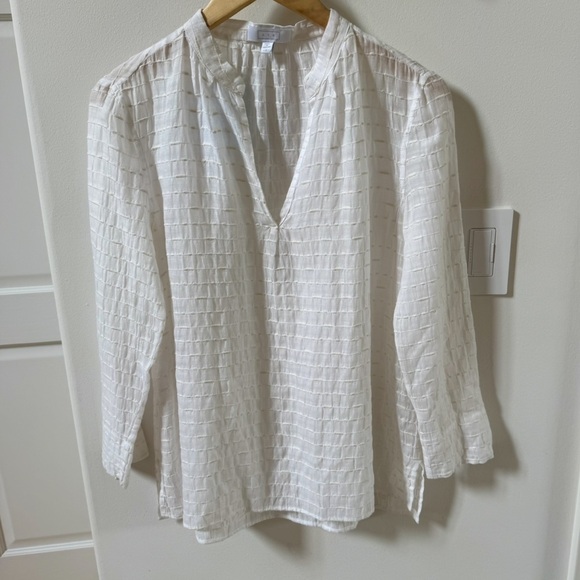 AYR White Textured Tunic Top M NWOT - Picture 2 of 14
